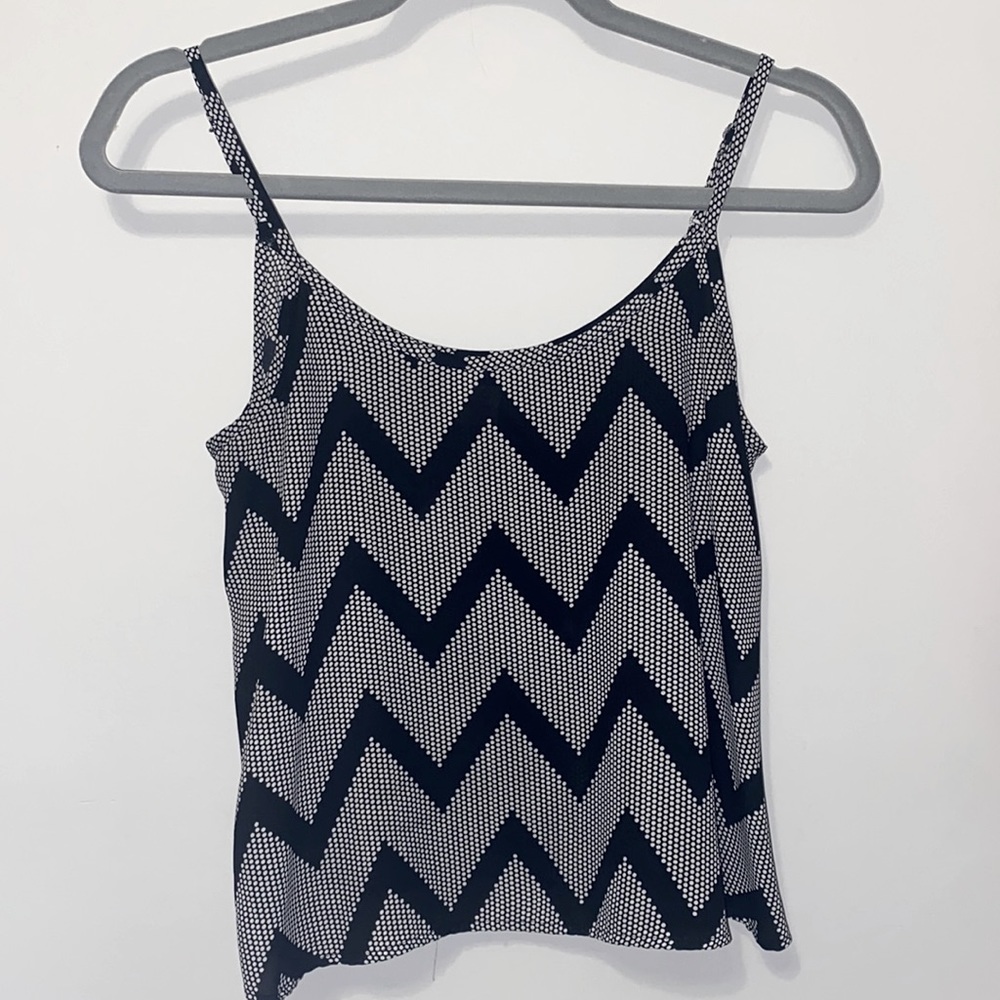 Black and White Tank Top Blouse